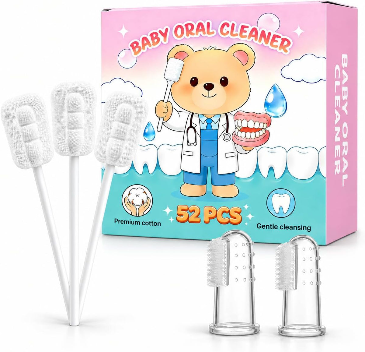 Limpiador de lengua para bebés, cepillo de dientes para recién naci...