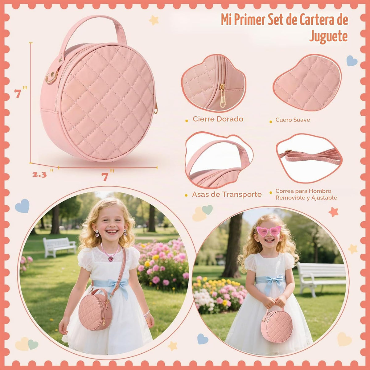 Kagenmi Bolso de Juego para Niñas Pequeñas, 39 Piezas Bolso de Niña...