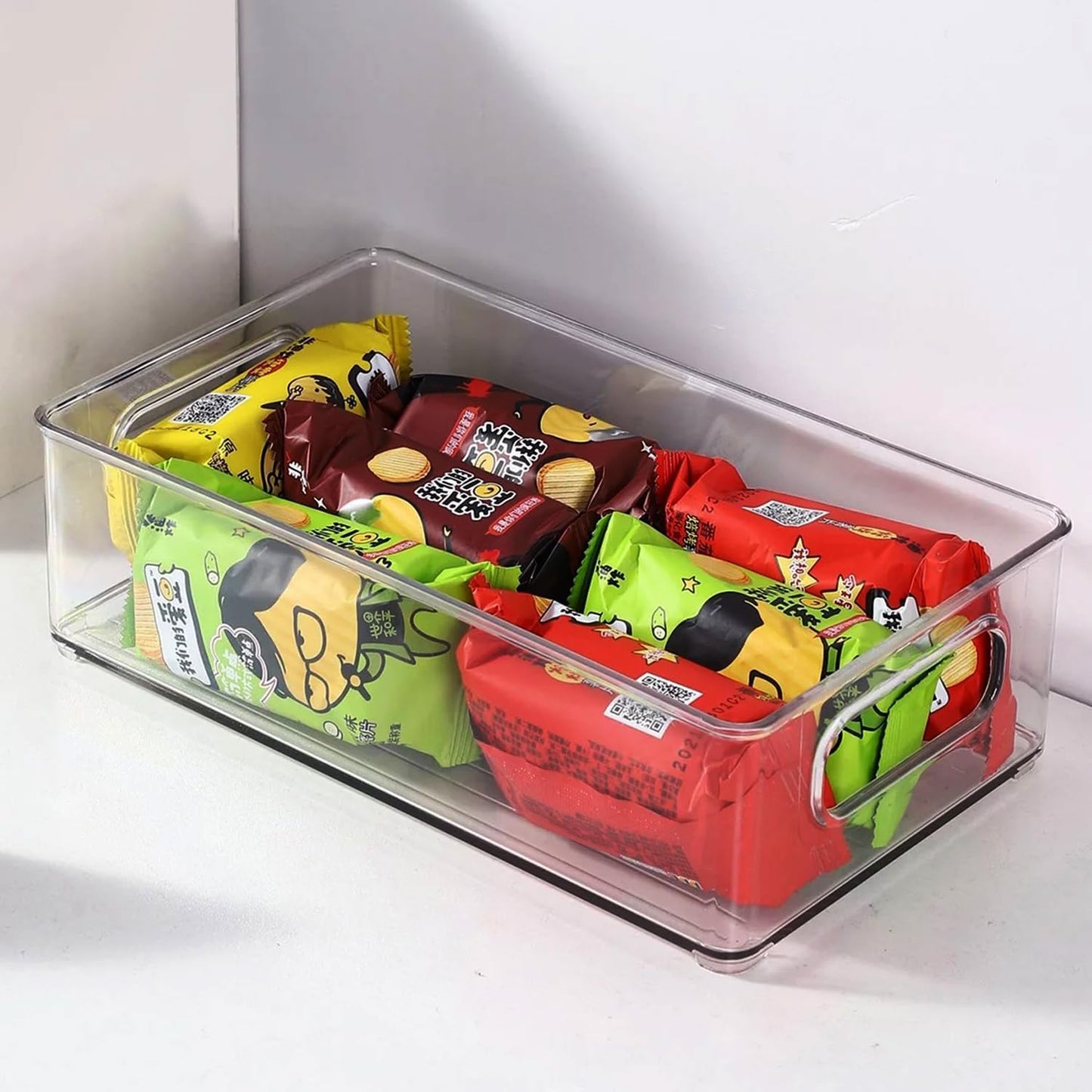ShelfShaper Contenedores grandes de plástico transparente, organiza...