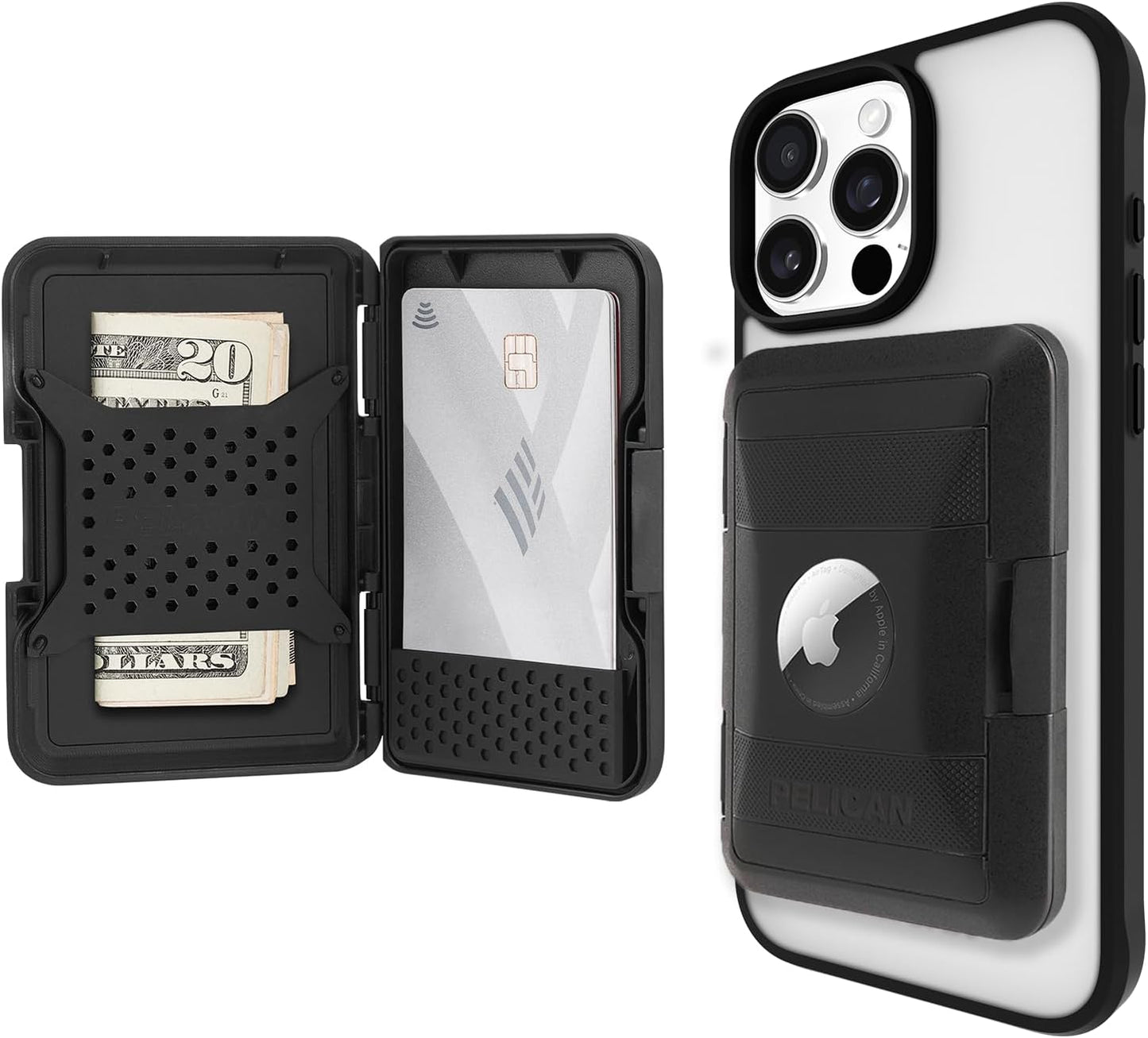 Pelican Protector AirTag MagSafe Billetera\/Tarjetero con bloqueo R...