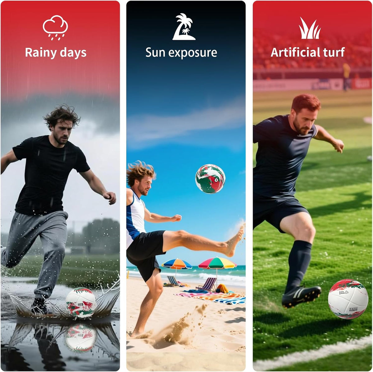 SANNLEIKA Storm Series - Pelota de fútbol profesional para principi...