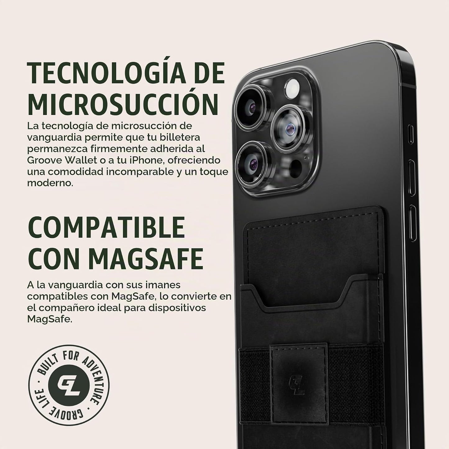 Groove Life Tarjetero Magnético de Deslize con Pulgar Groove - Port...