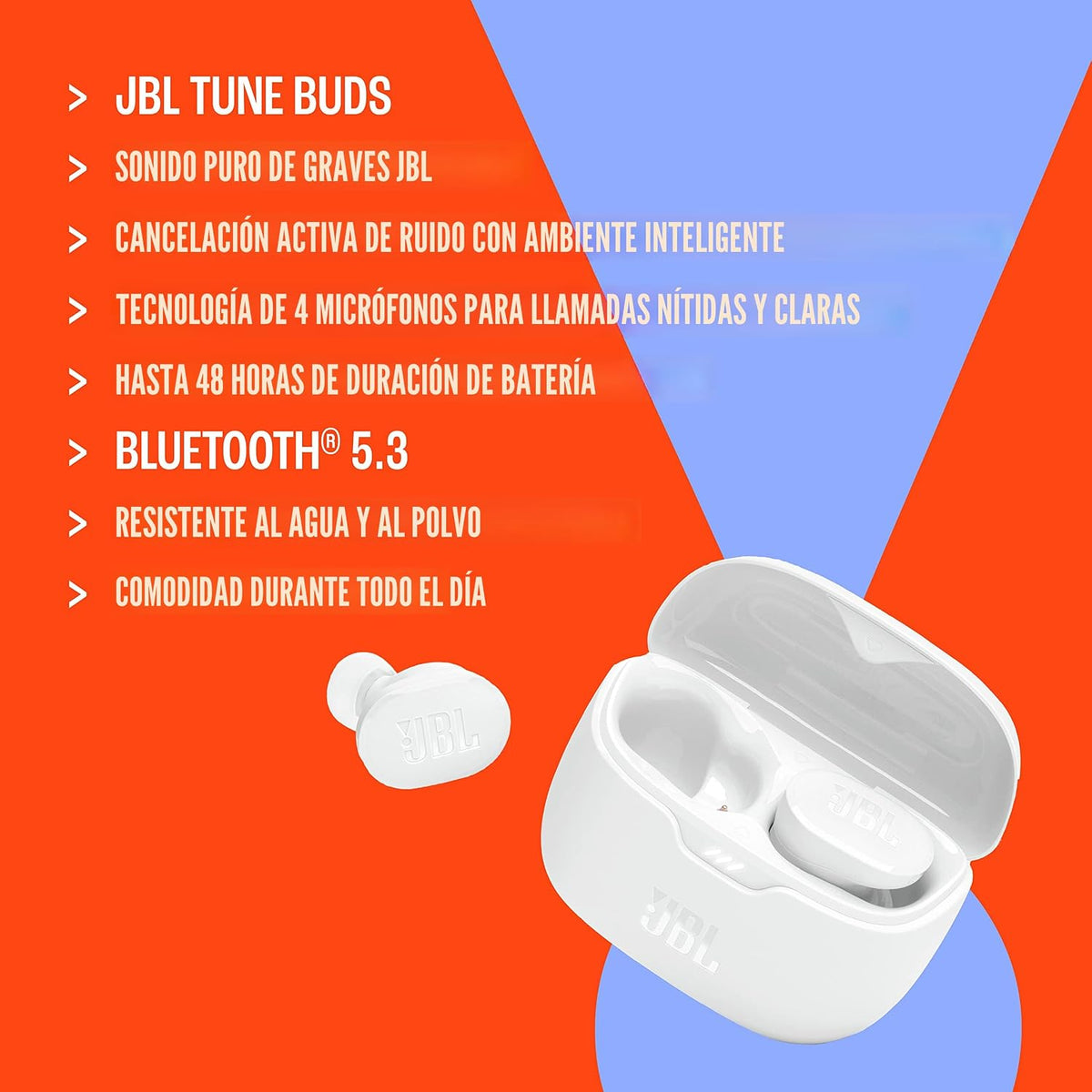 JBL Tune Buds - Auriculares verdaderos inalámbricos con cancelación...