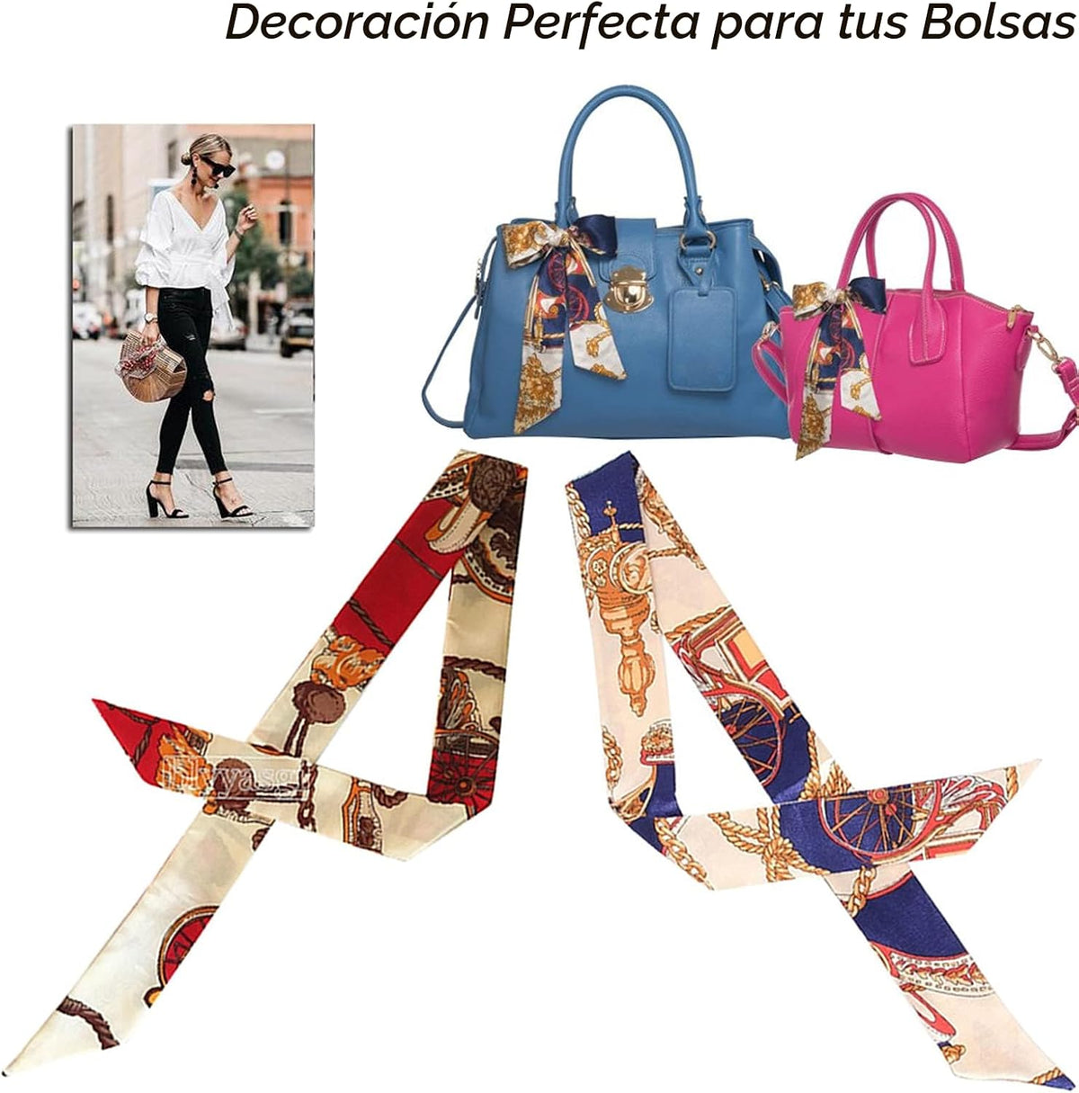 kcctoo Paquete de 2\/6\/10 Bolsas de Bufanda para Mujer, Bolso de M...