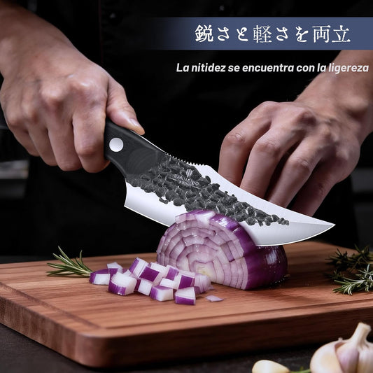SANMEIHO Juego de cuchillos de carnicero de 8 piezas, juego de cuch...