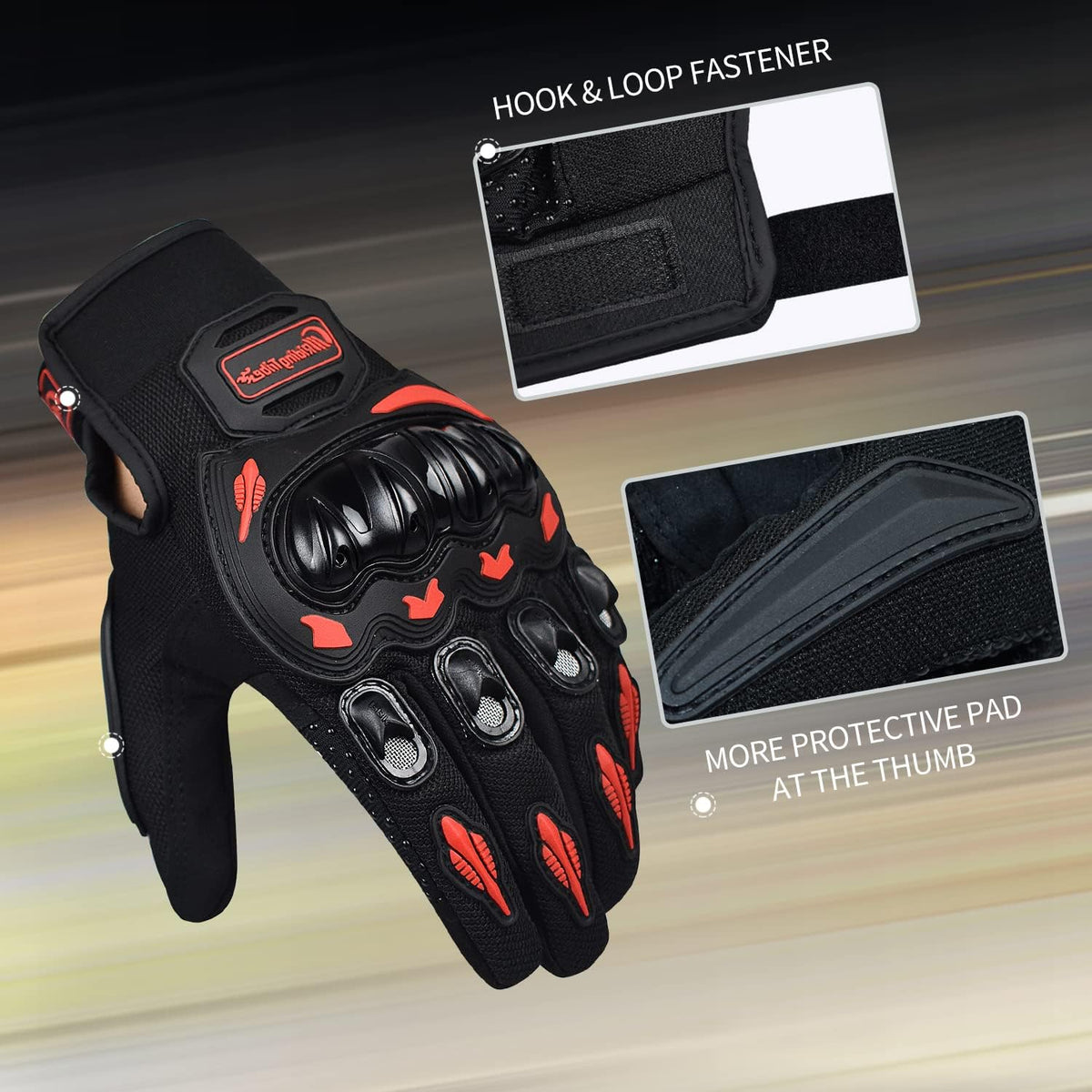 ELCYCO - Guantes de motocicleta para mujer con pantalla táctil, par...