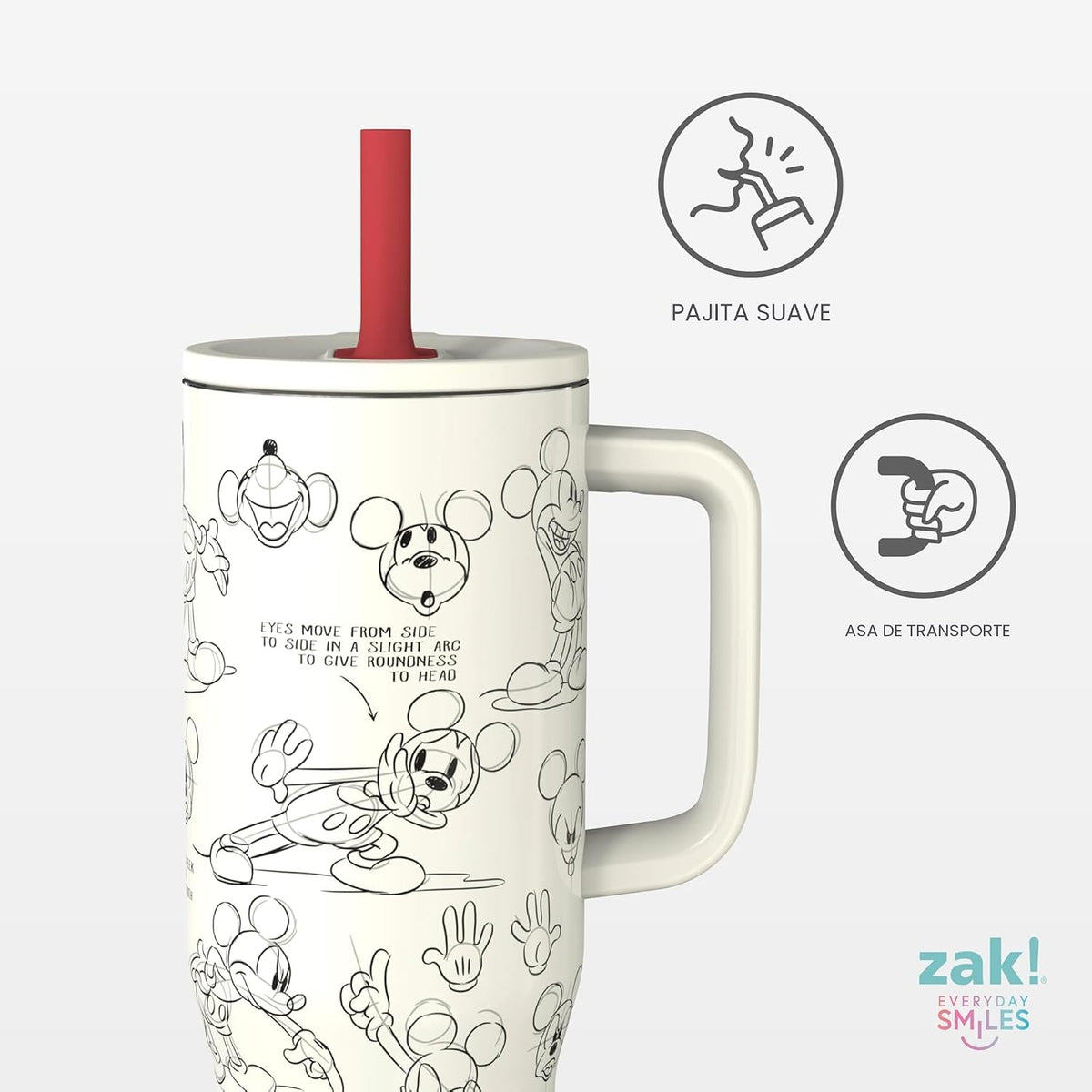 Zak Designs Disney Sutton Taza de viaje para llevar contigo, de 30...
