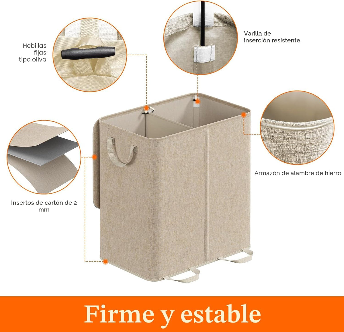 Lifewit - Cesta de lavandería doble con tapa y bolsas de ropa para...
