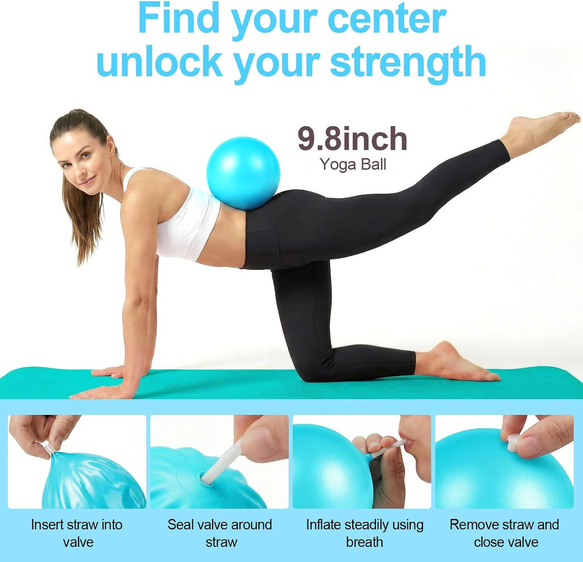 ElaraFit Home Juego de anillo y pelota de pilates para mujeres con...