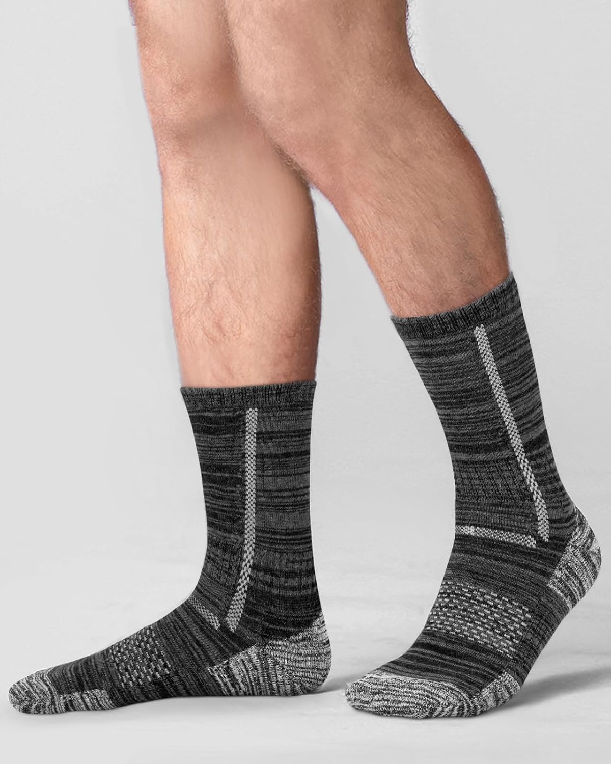 Niorasen Calcetines de trabajo de algodón para hombre, 5 pares de c...