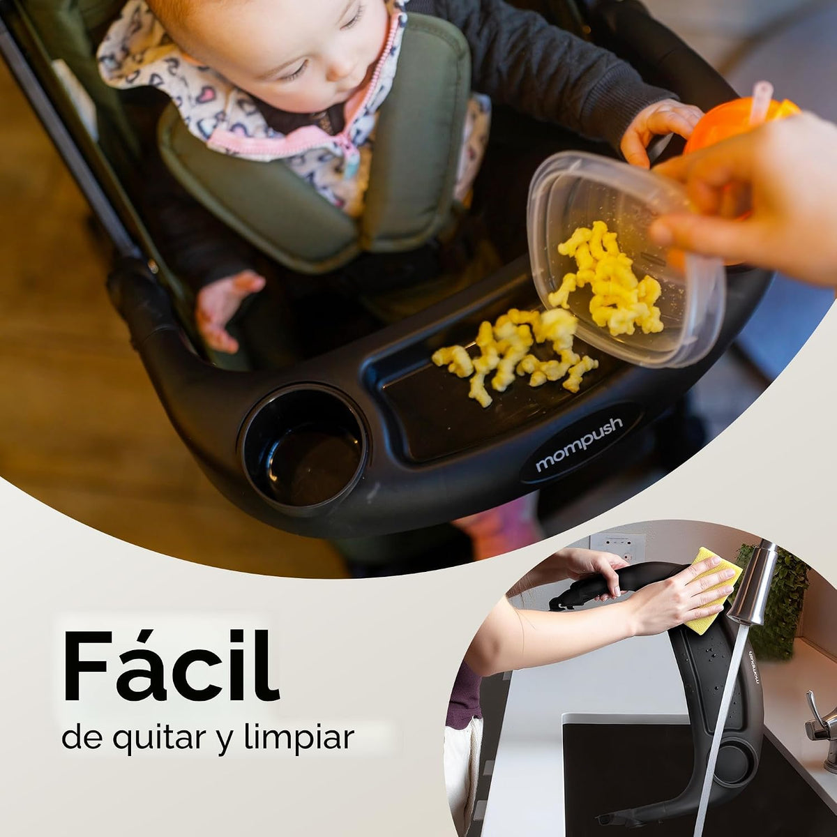 Mompush Lithe V2 - Cochecito de viaje ligero, cochecito de bebé com...