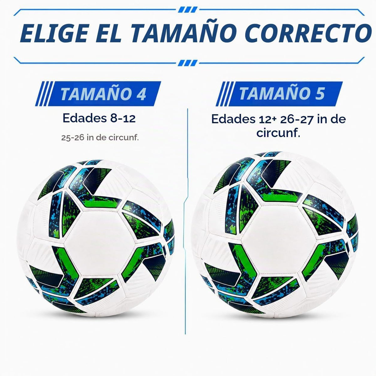 Balón de fútbol tamaño 5 tamaño 4 con bomba, balón de entrenamiento...
