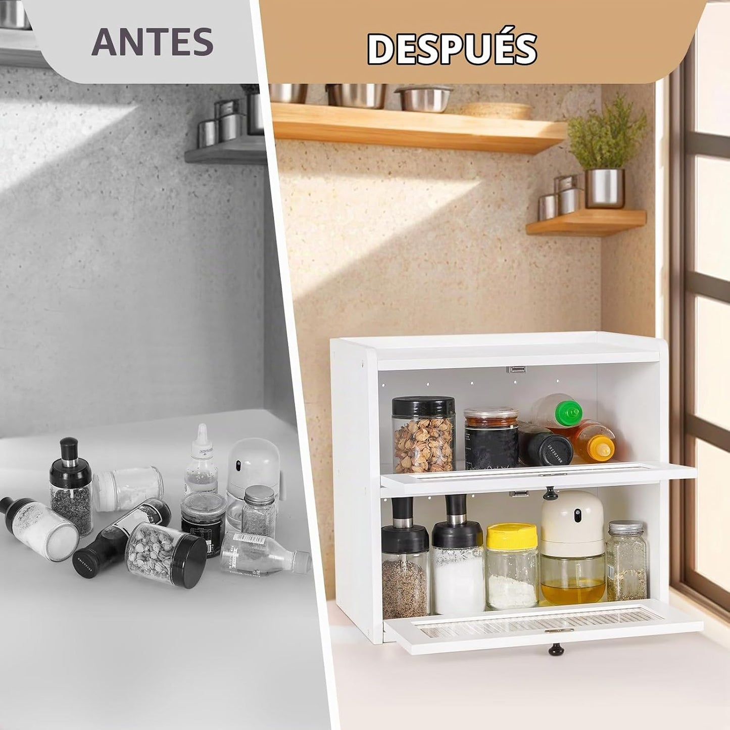 Sunhoo Panera para encimera de cocina, contenedor de almacenamiento...