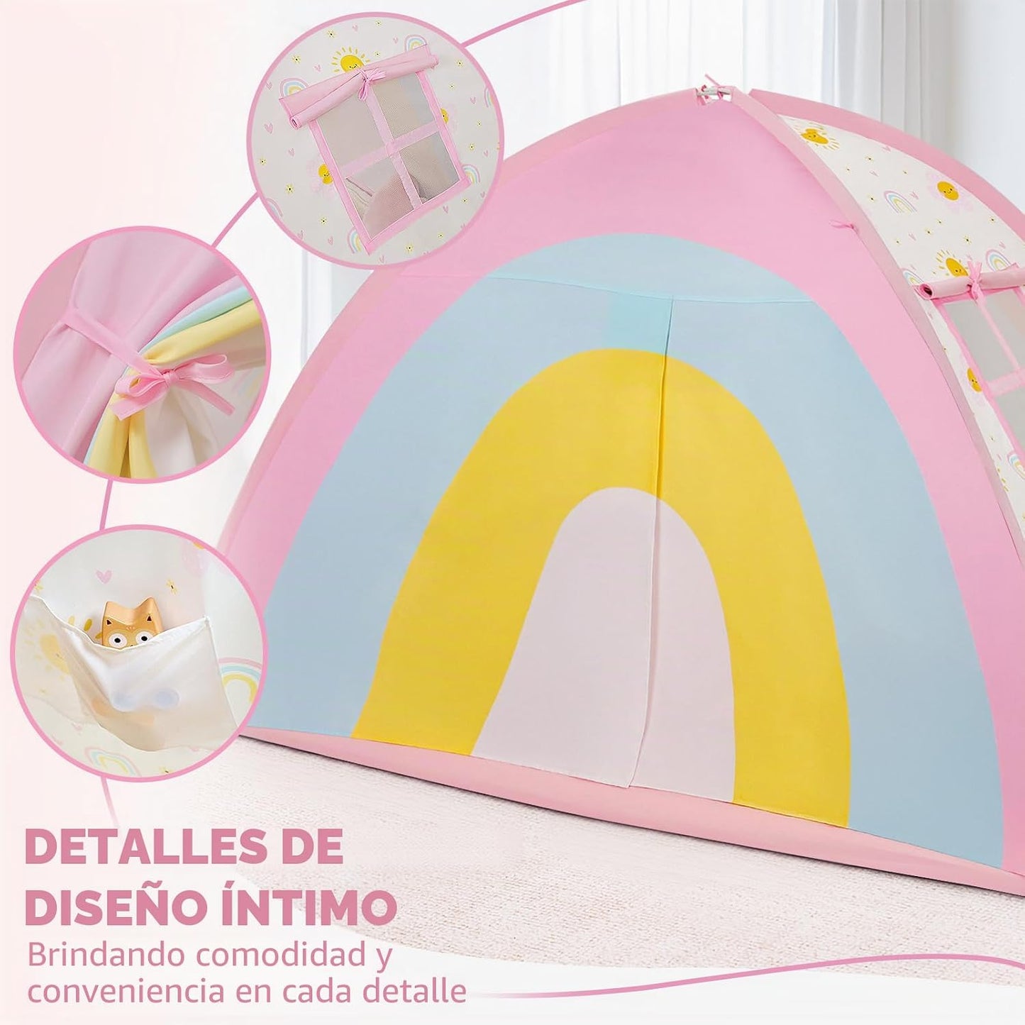 PIIKAGO Tienda de Cama Individual para Niños, Dosel de Cama Tamaño...