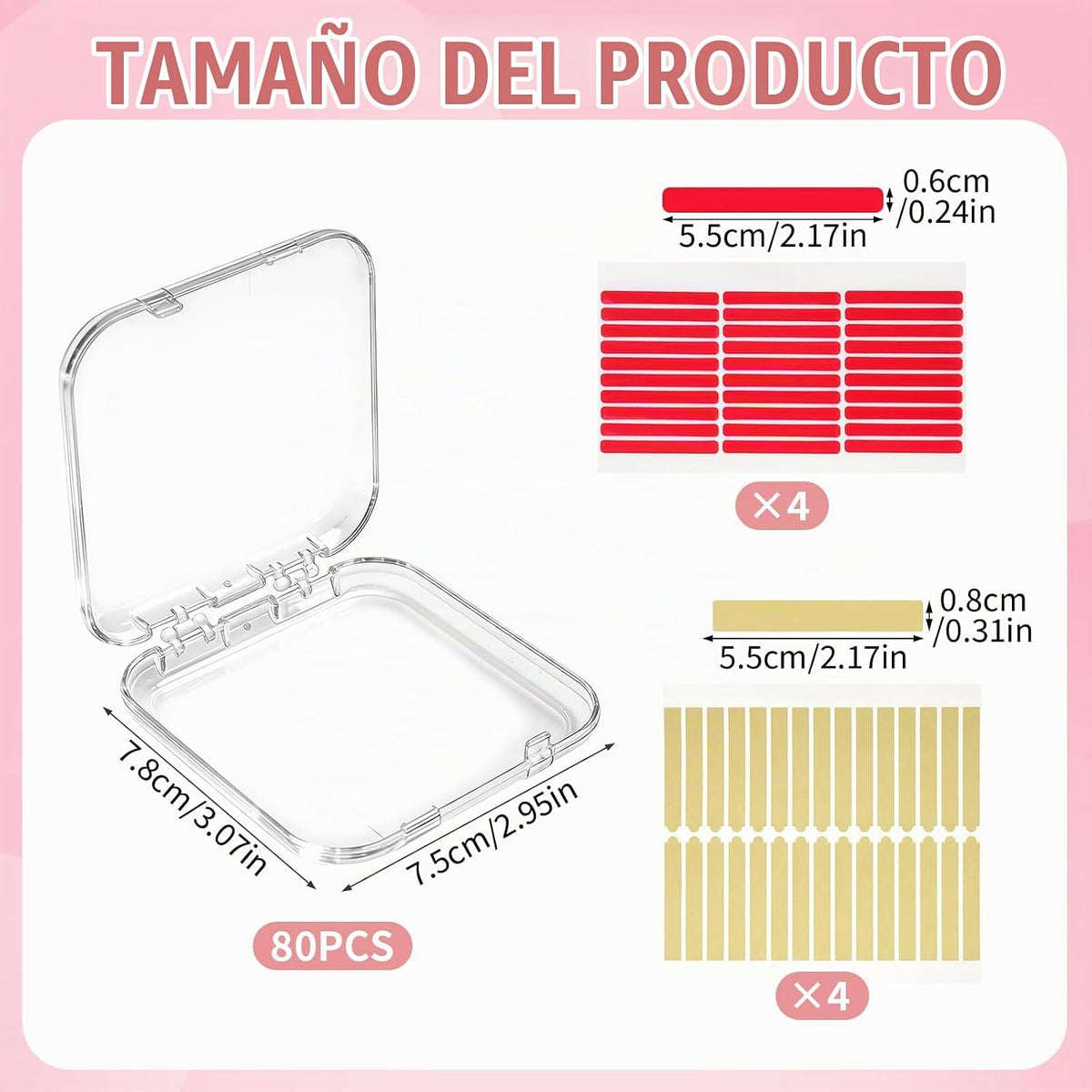 Faelhacon 80 juegos de cajas de almacenamiento de uñas a presión co...