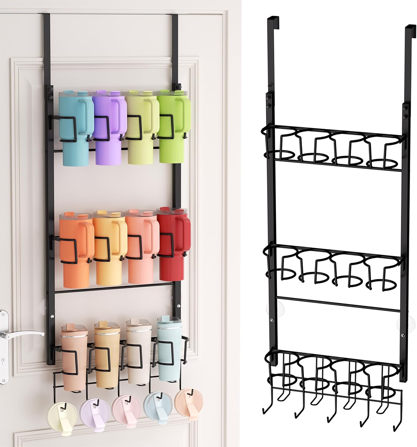 SWTYMIKI Organizador de botellas de agua de 3 niveles, soporte para...
