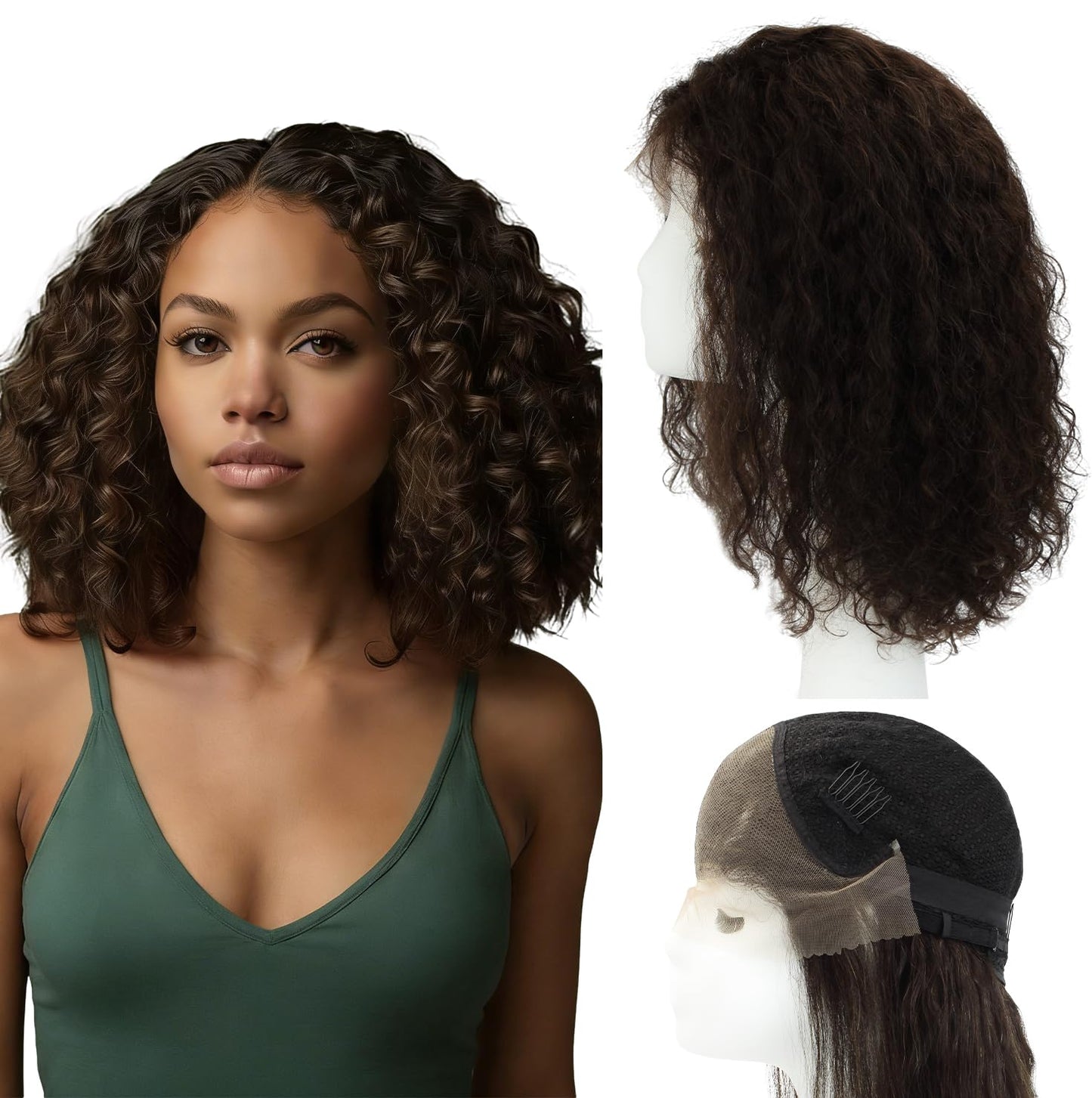 kolala Encaje frontal Pelucas 13x4 Cabello humano Encaje frente Pel...