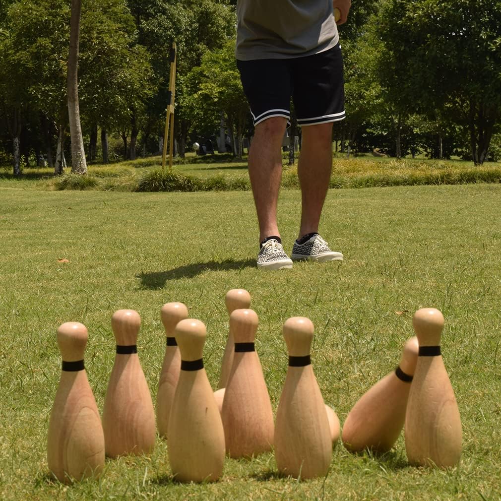 Long game NI-ROU - Juego de bolos de césped gigante para exteriores...