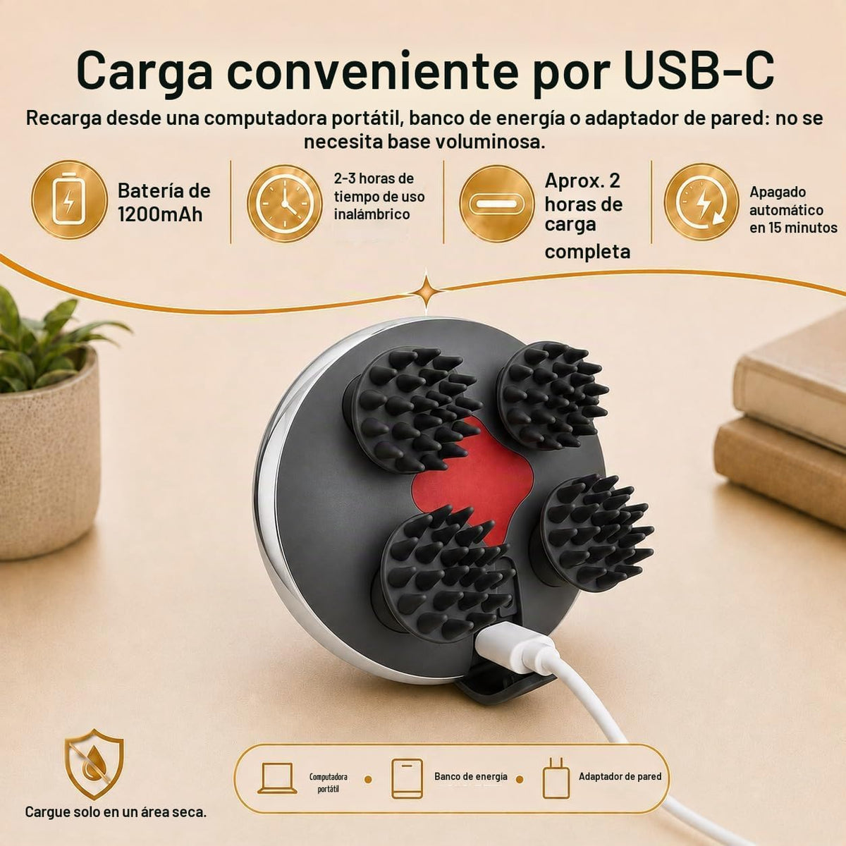 Melonsun Masajeador eléctrico para cuero cabelludo, 2 juegos de gar...