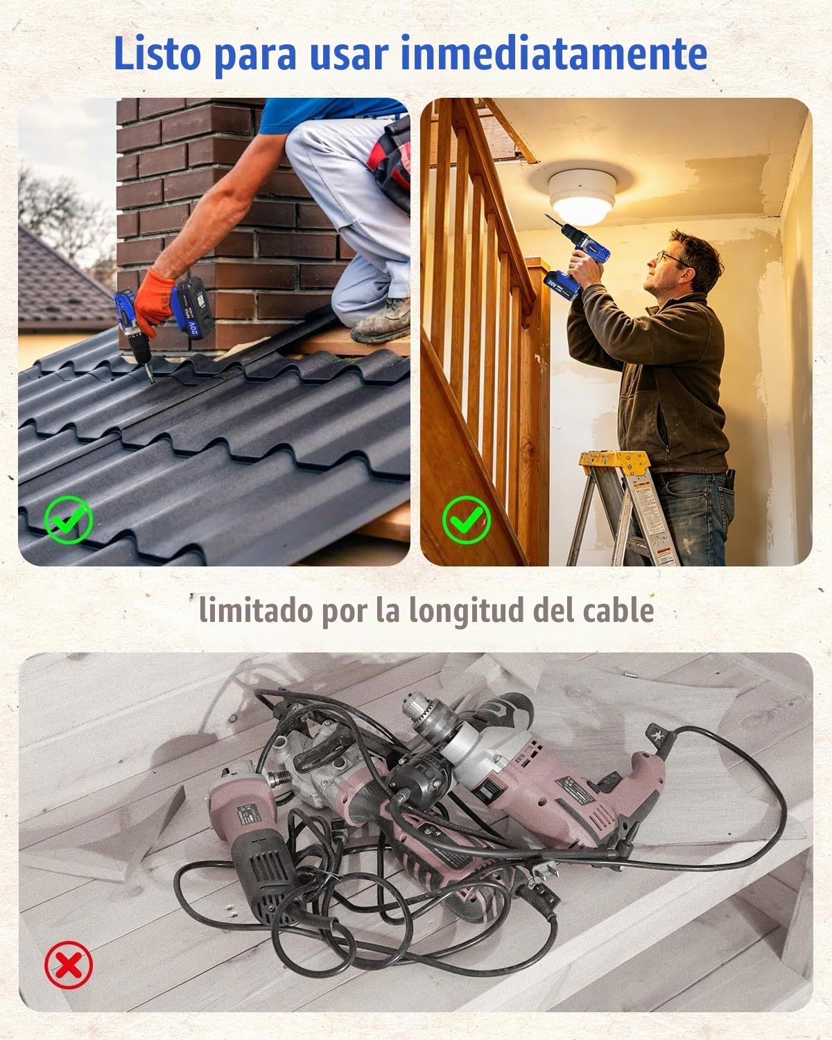AVID POWER Juego de taladro eléctrico inalámbrico de 20 V Kit de |...