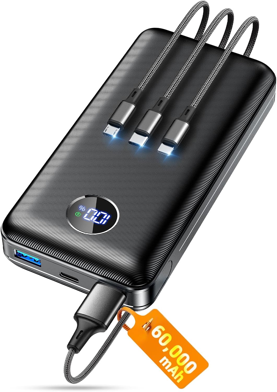 Cargador Portátil Banco de Energía, Paquete de Batería de 60000mAh...