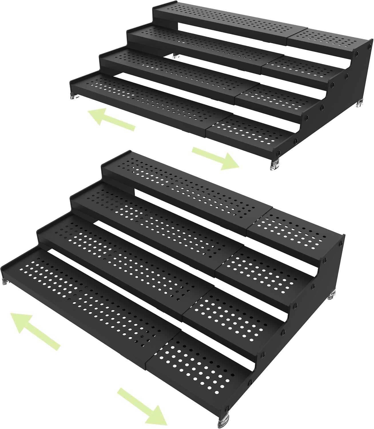 Zilvando Estante extensible de 4 niveles de metal para especias, ne...