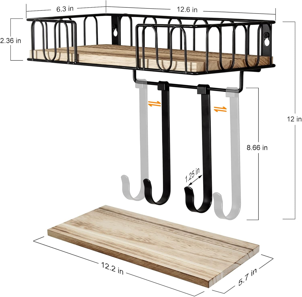 TJ.MOREE Soporte para tabla de planchar de metal para colgar en la...