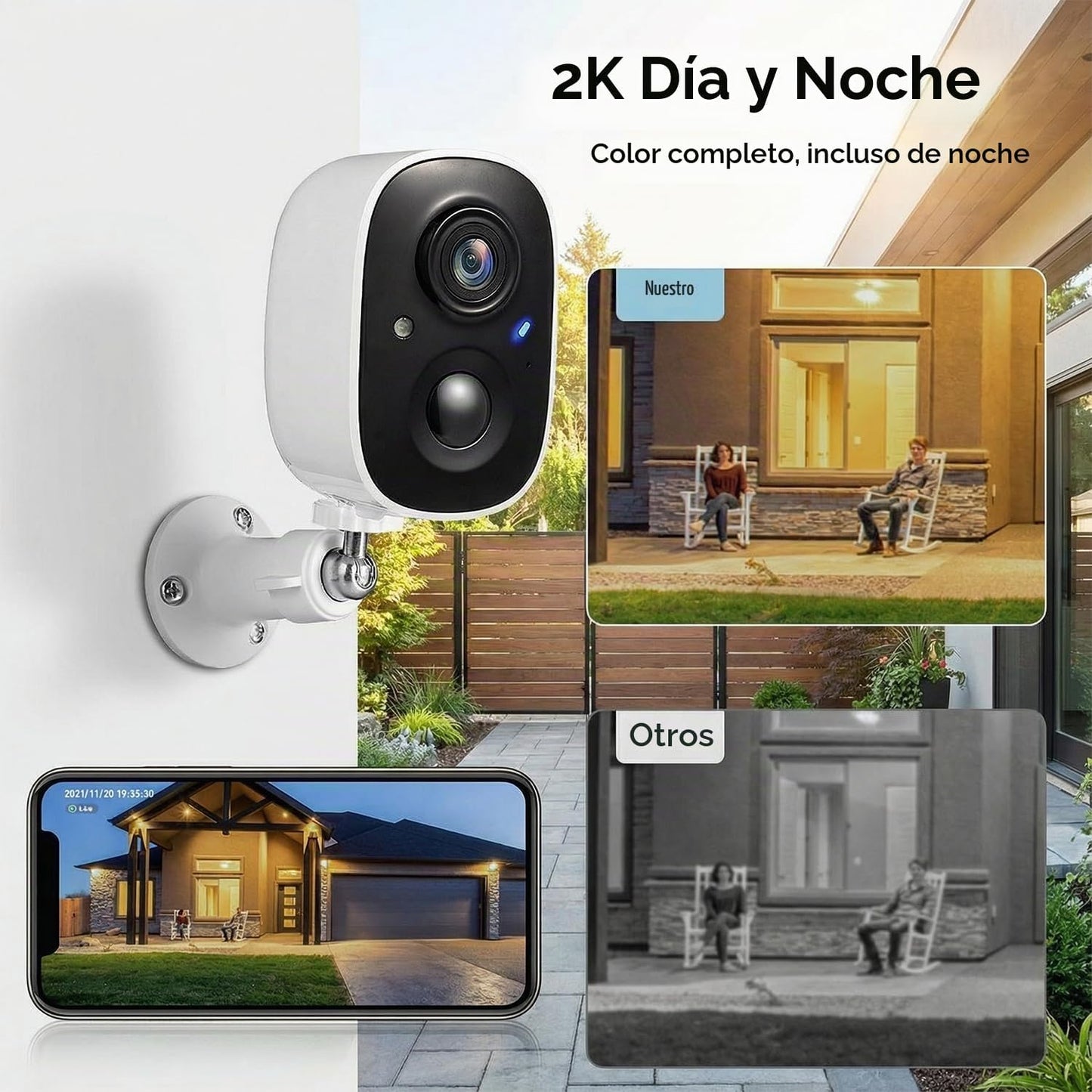 GMK VicoHome Acceso remoto, cámaras de seguridad inalámbricas para...