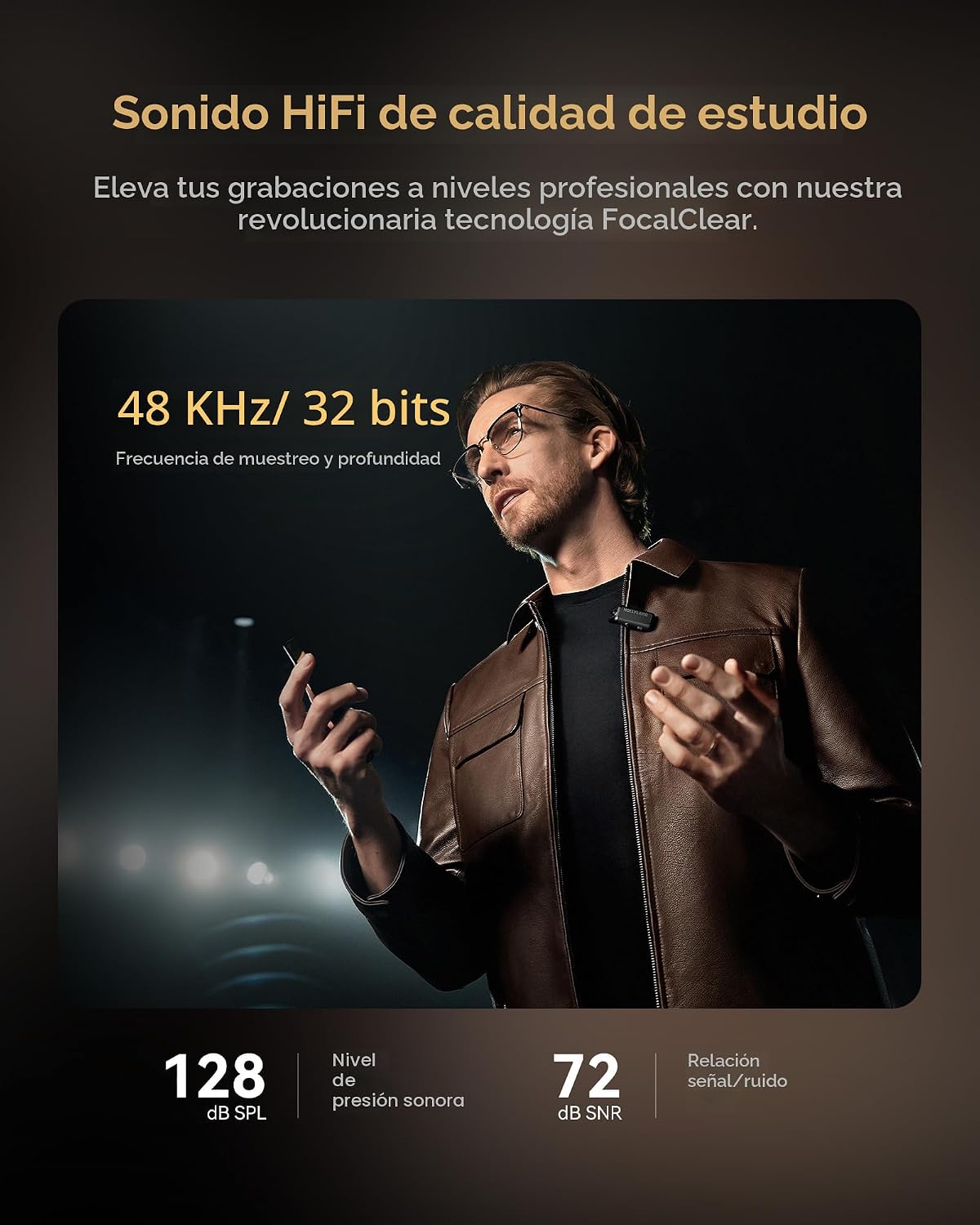 Micrófono inalámbrico Hollyland Lark MAX 2 para iPhone\/Cámara\/And...