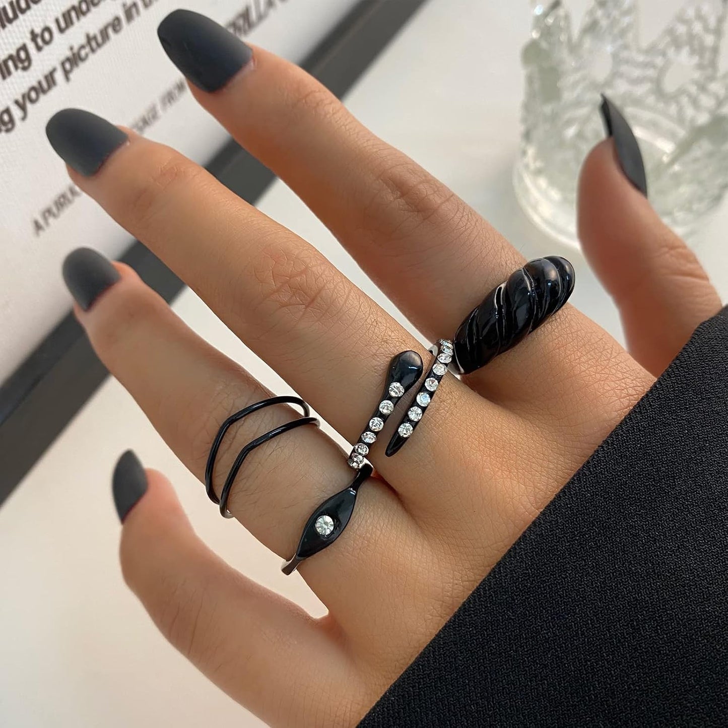 YEEZII Juego de 68 anillos para nudillos, dorados, para mujeres, ap...