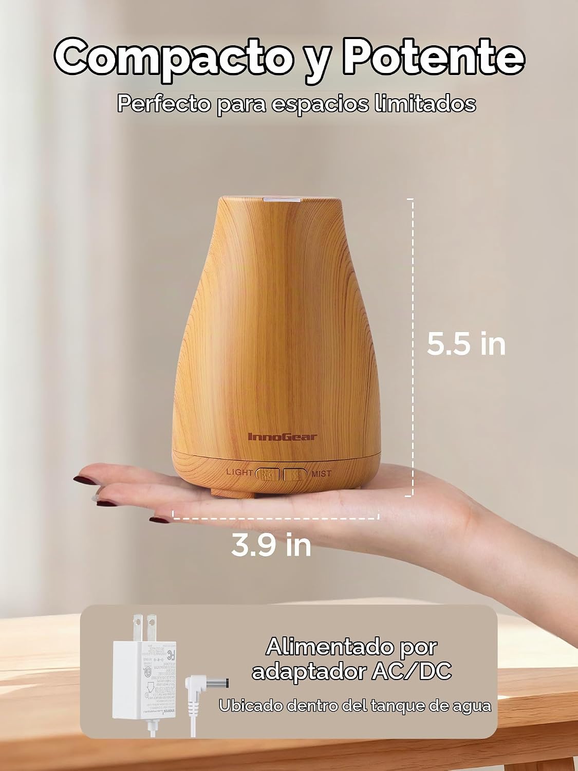 InnoGear Difusor de aceite esencial, difusores ultrasónicos para el...