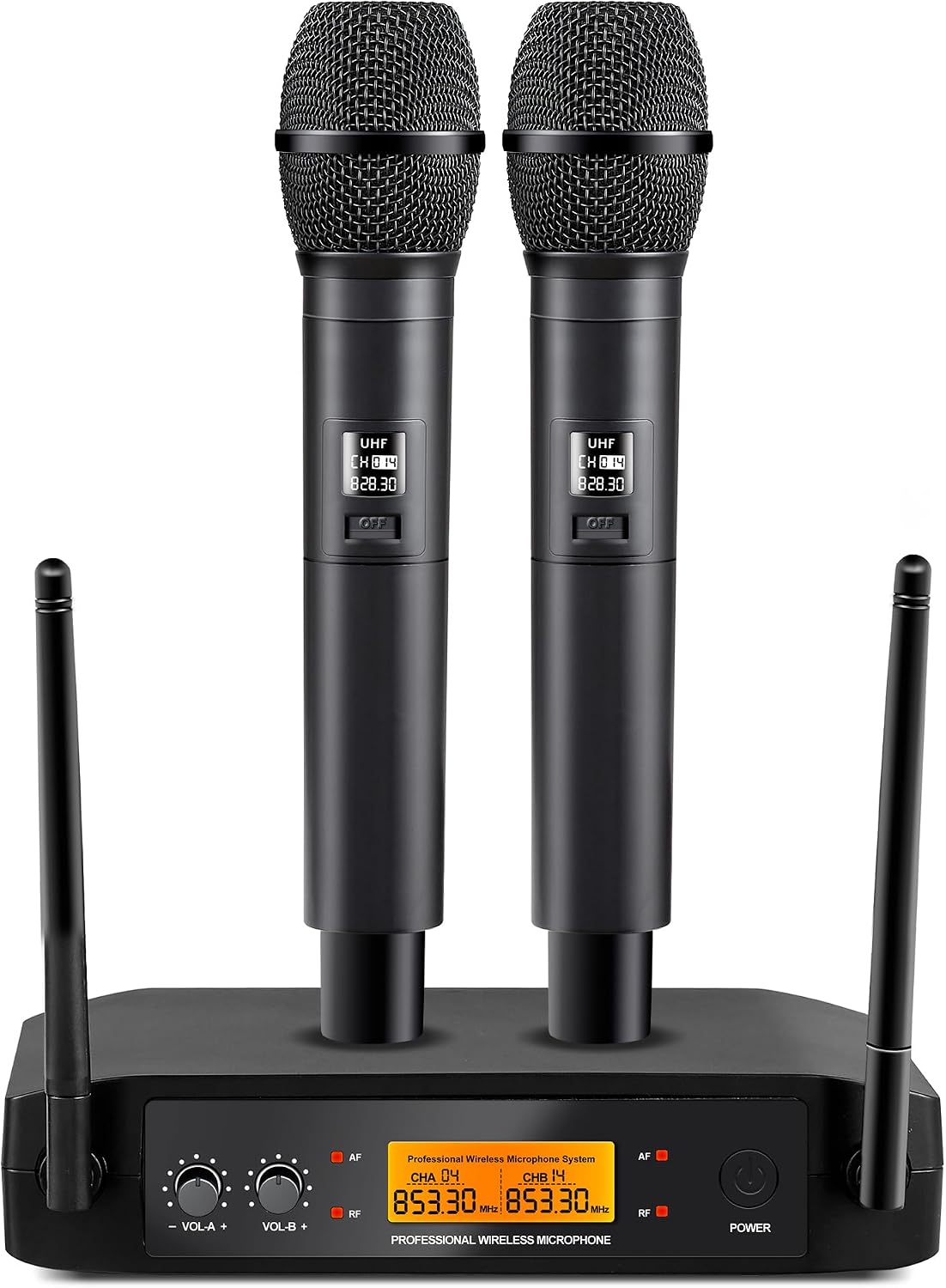 RXSKERTL Micrófono para cantar, sistema de micrófono inalámbrico, d...