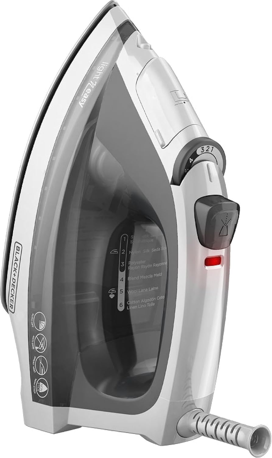 BLACK+DECKER Plancha de vapor Light 'N Easy con suela de acero...