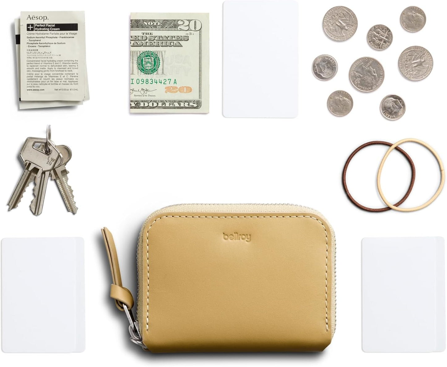 Bellroy Folio Piccolo, Cartera pequeña de piel con cremallera - Mos...