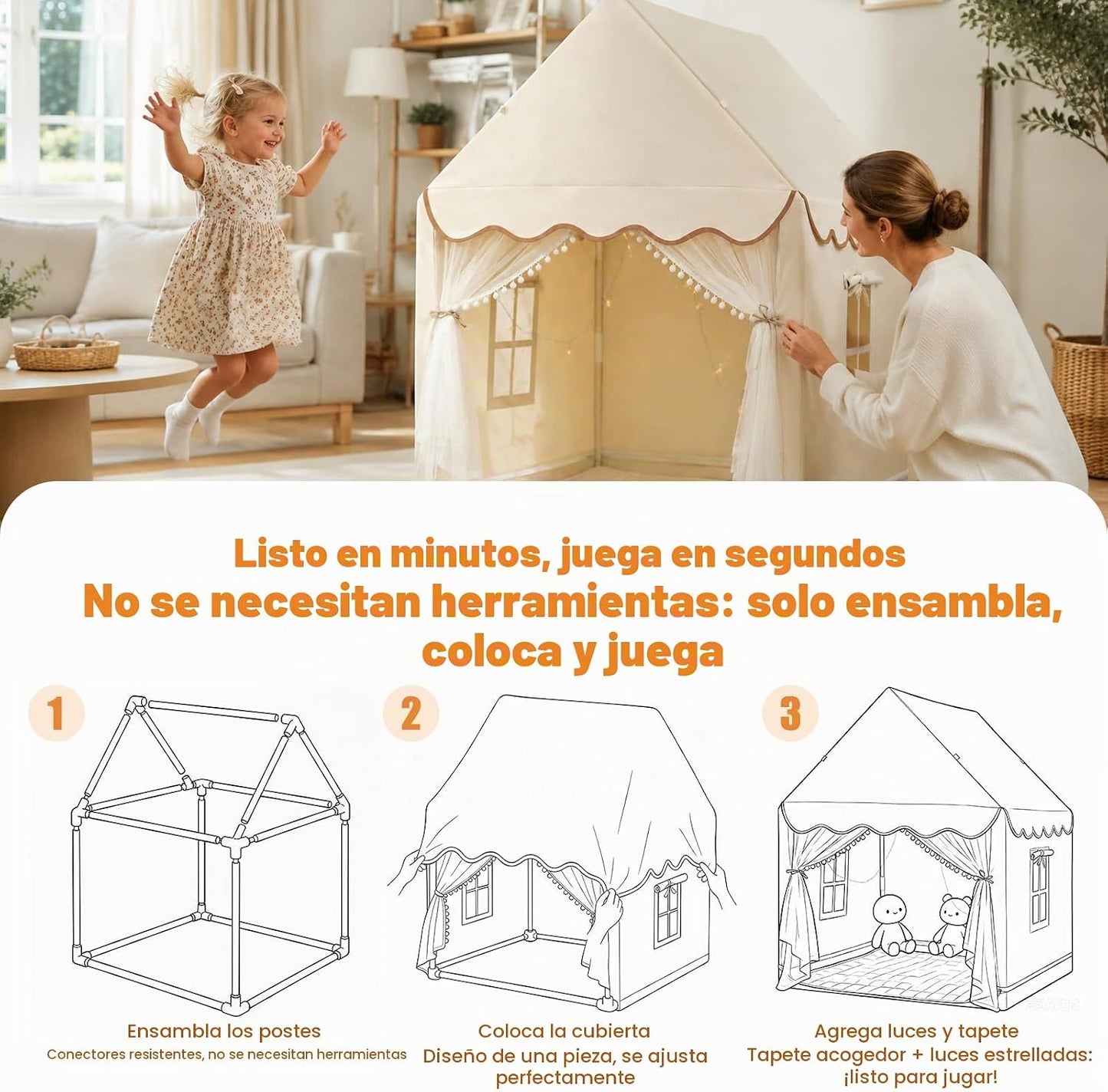 Tienda de juegos para niños Casa de juegos interior, tienda de camp...