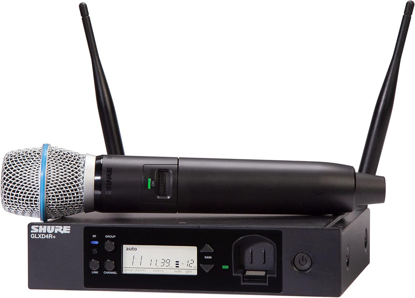 Shure GLXD24R+\/B87A Sistema de micrófono inalámbrico digital profe...