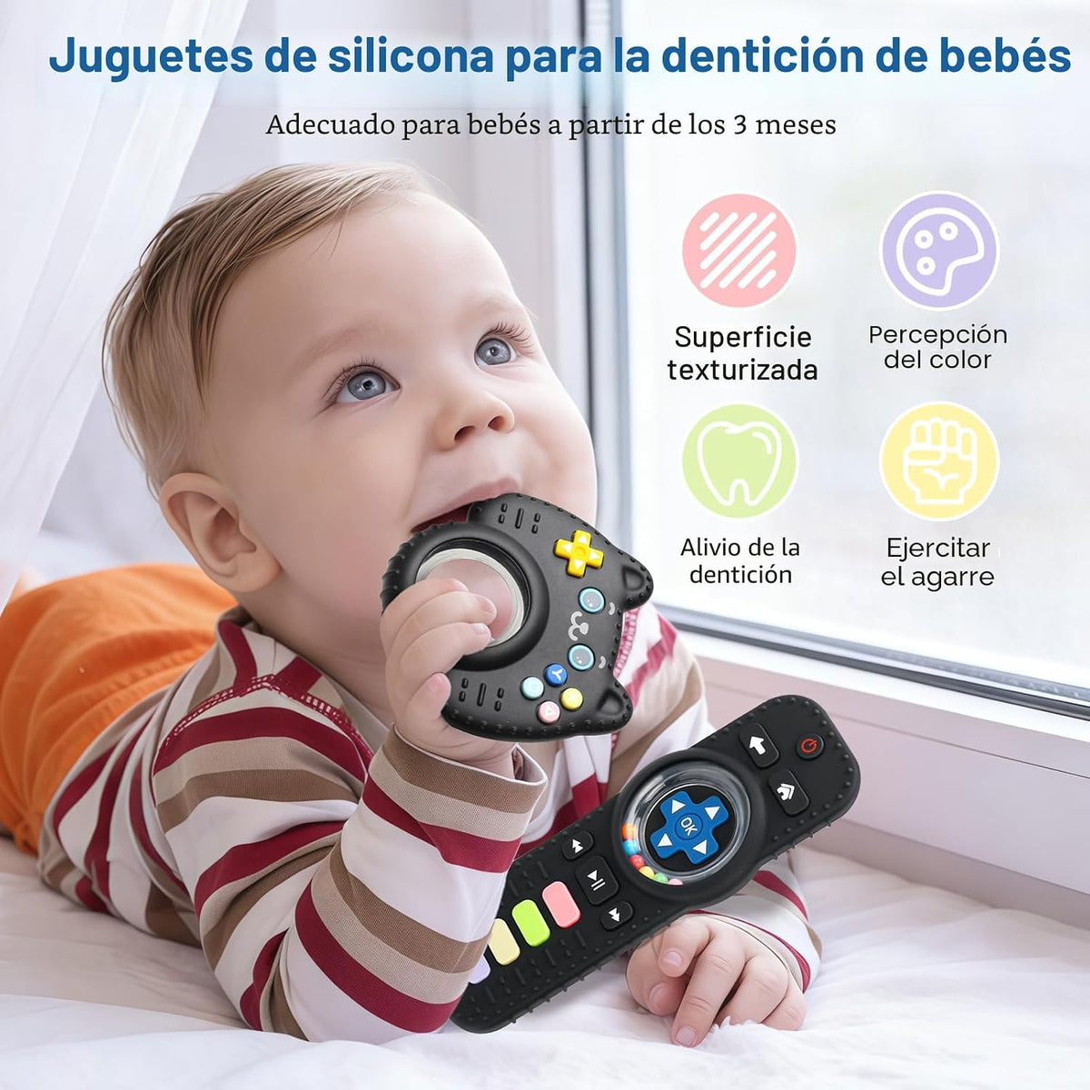 Suhunide Baby Rattles - Juguetes de dentición para bebés de 3 a 6 m...