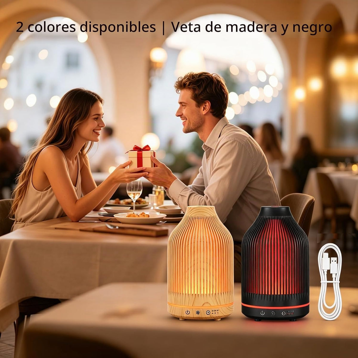 Diffuserlove Difusor de aceite esencial, humidificador de aroma peq...