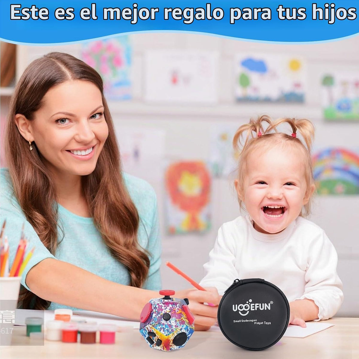 Mini juguetes antiestrés, juguetes idea coloridos de dodecágono par...