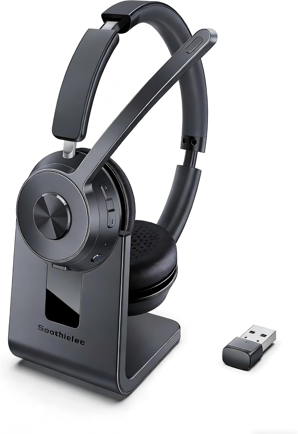 Soothielec Auriculares inalámbricos con micrófono para el trabajo,...