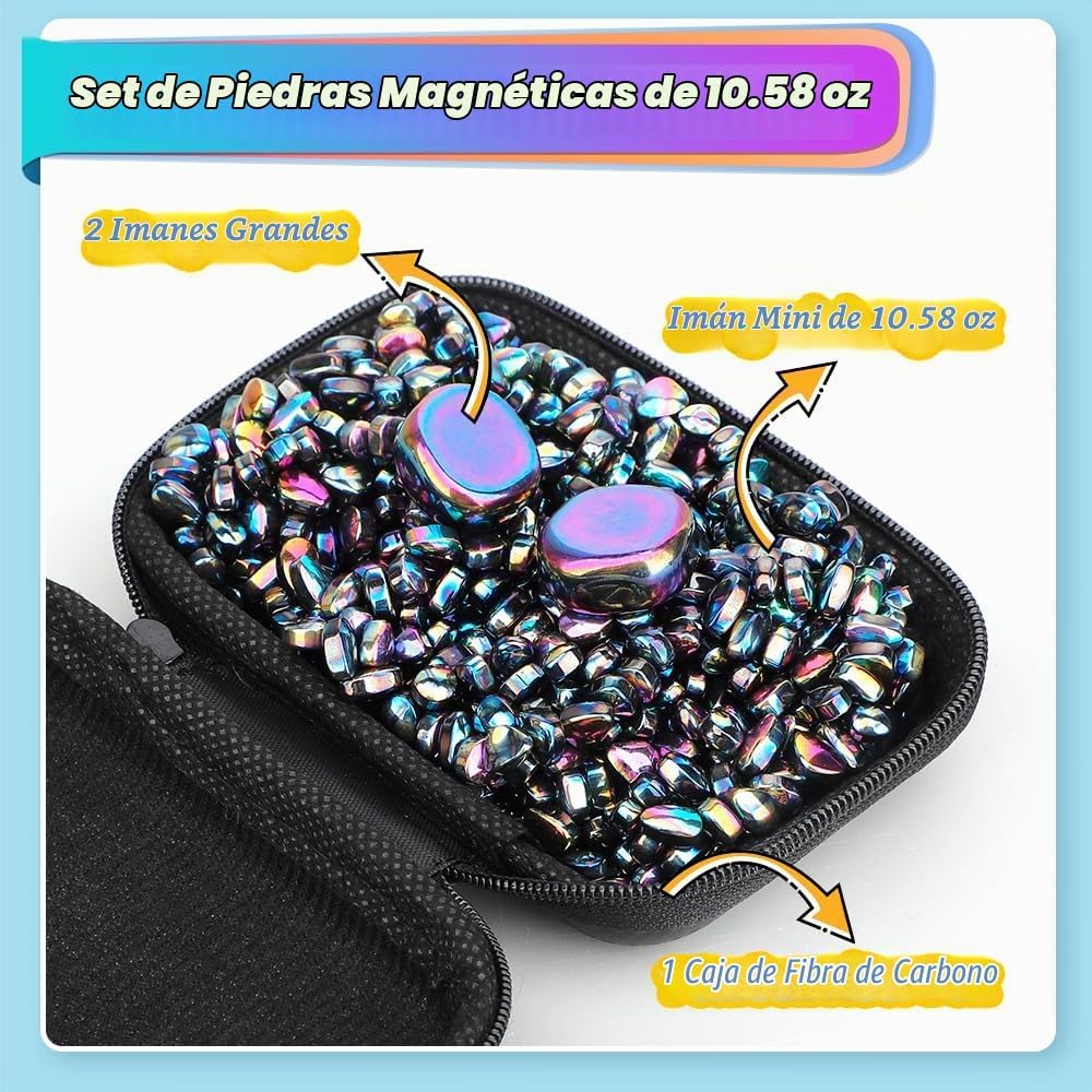 Dilabnba 550 piezas de masilla magnética de ferrita con juguete de...