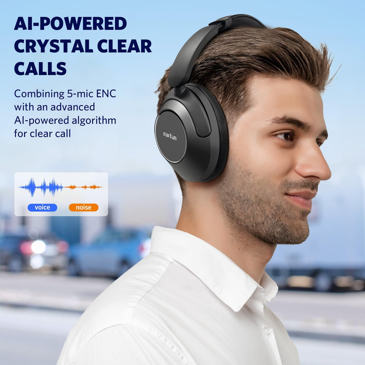 EarFun Wave Pro - Auriculares inalámbricos con cancelación activa d...