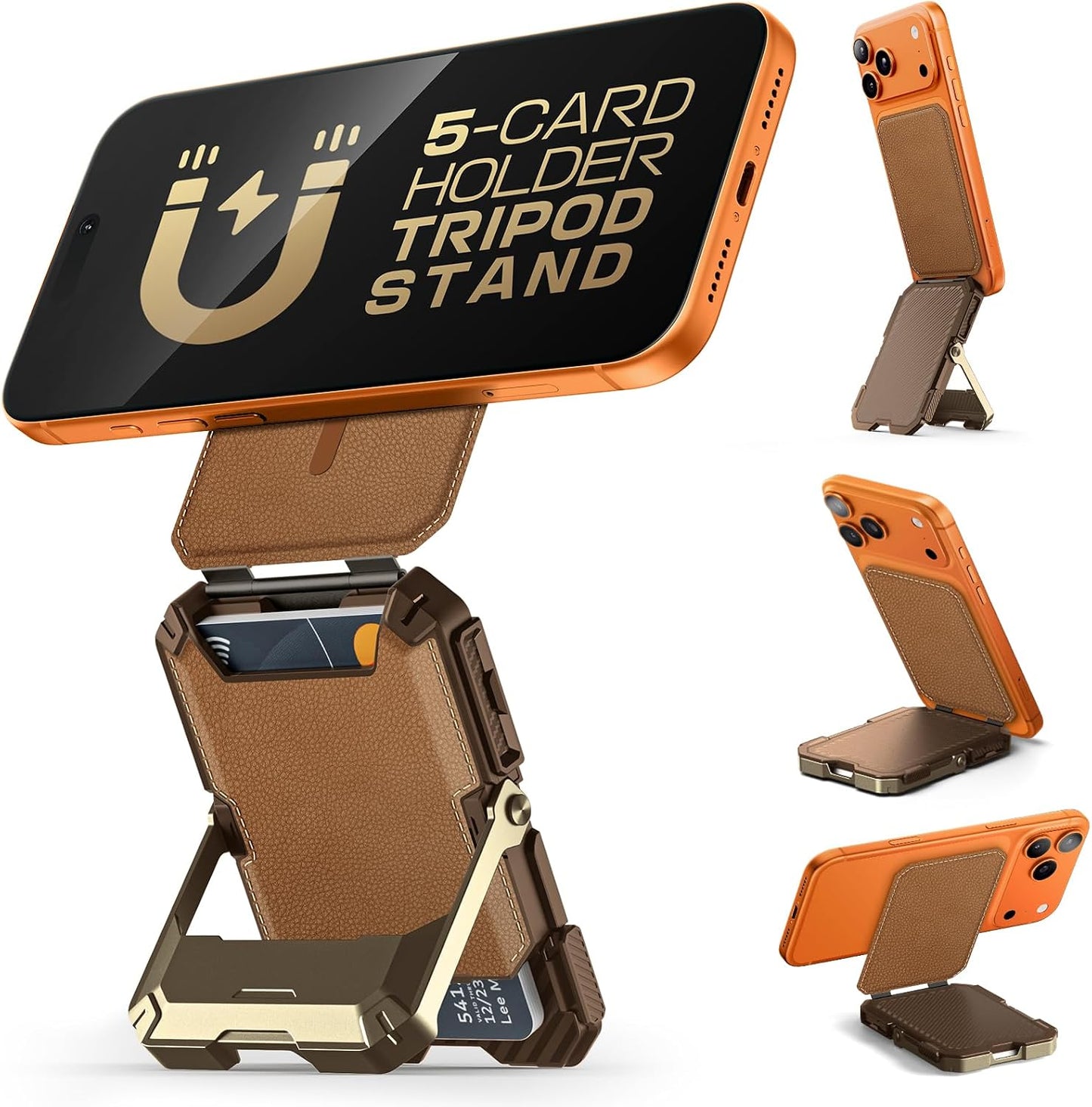SUPCASE Cartera MagSafe con Soporte, cartera magnética de cuero gen...