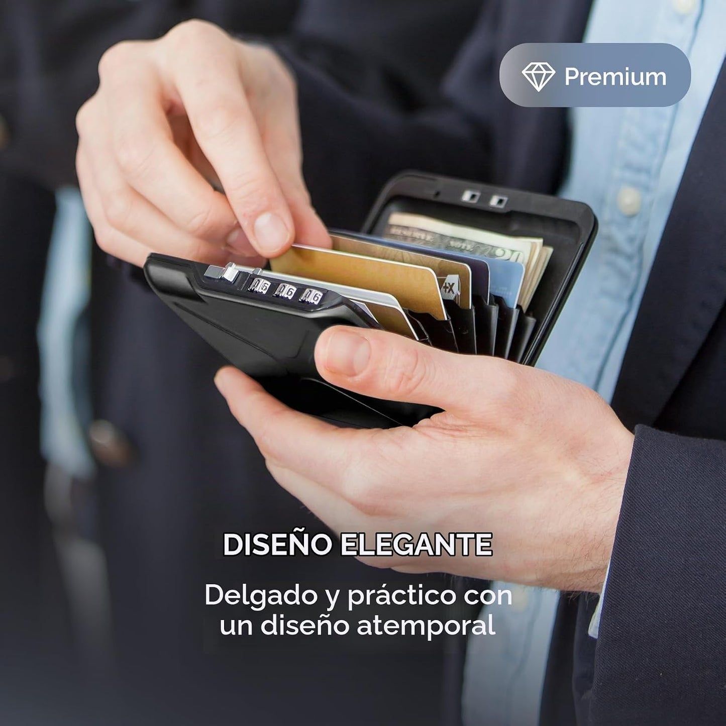 ÖGON -DESIGNS- Cartera de código de aluminio, con cerradura con un...