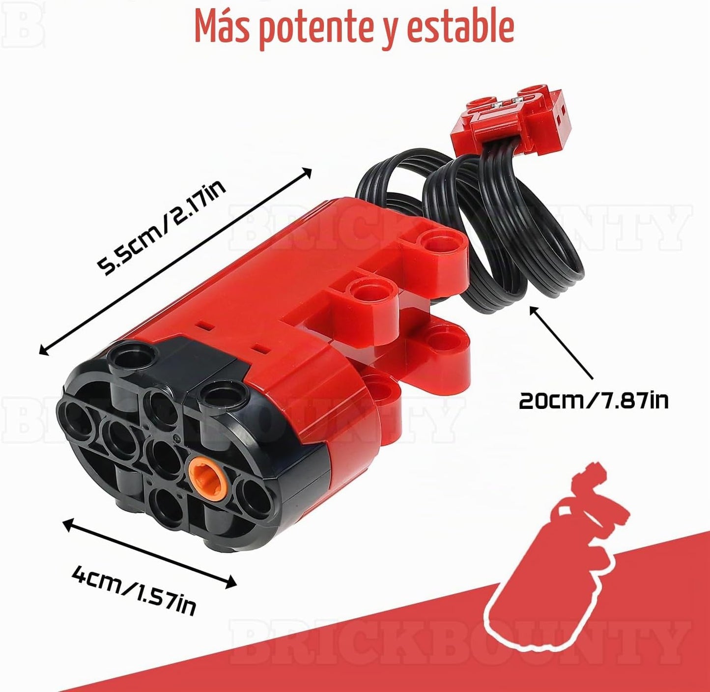BrickBounty Juego de motor de retroceso de 46 piezas compatible con...