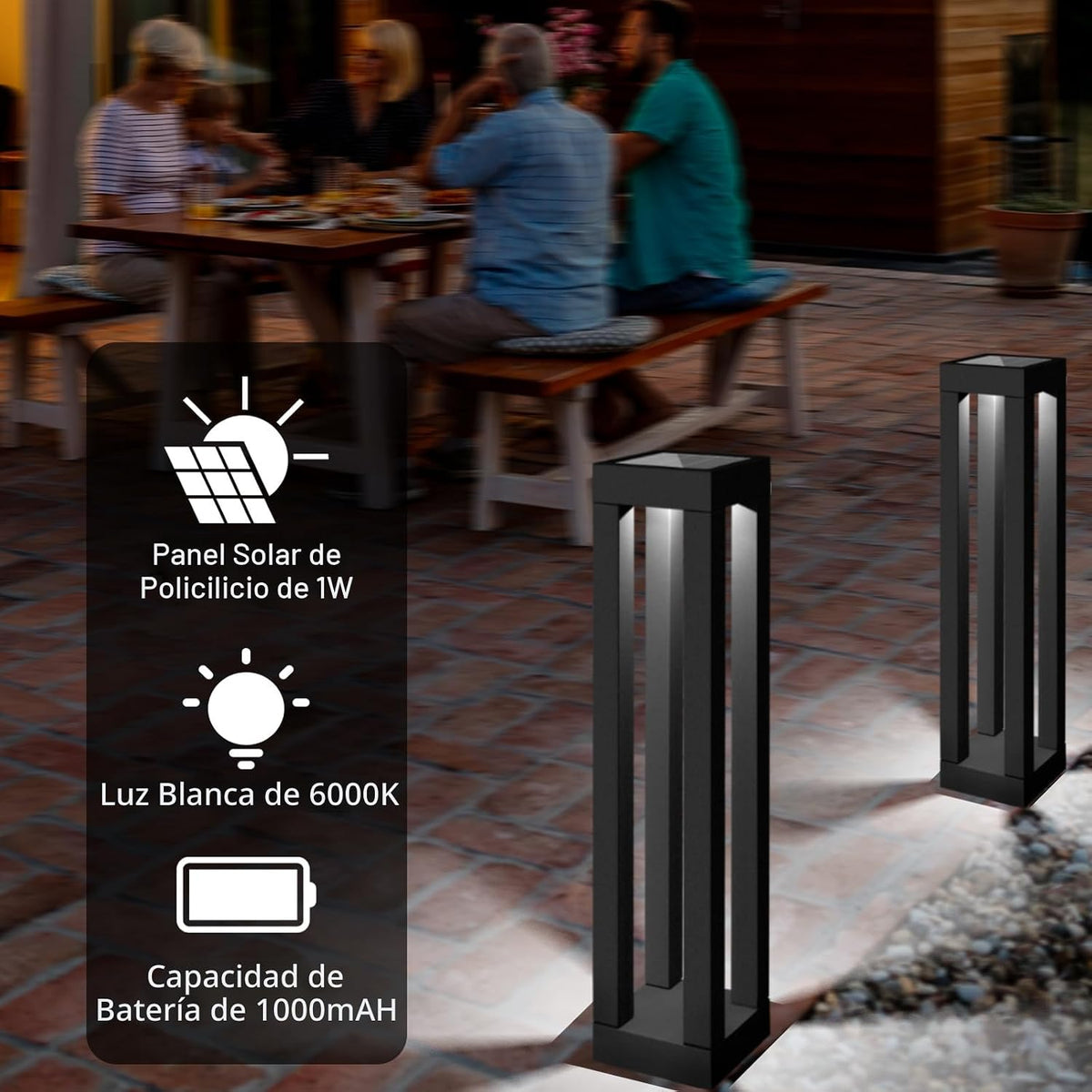 Lapsnail Lámparas solares de pie para exteriores, lámpara de pie de...