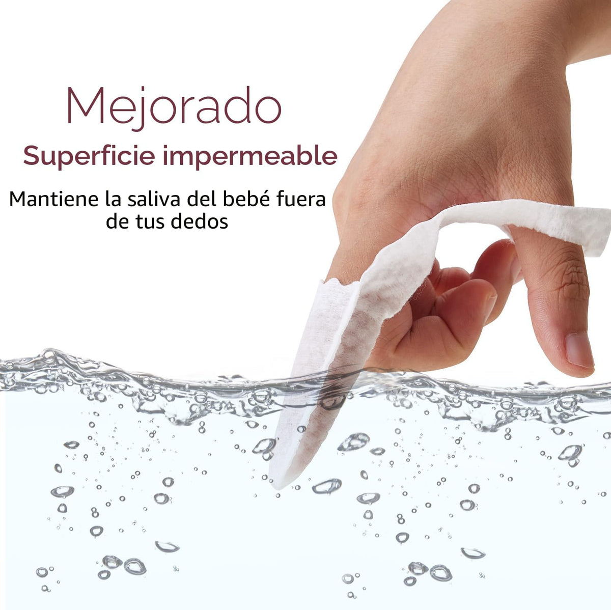 Momcozy Cepillo de Dedos para Bebés, Cepillo Limpiador con Toallita...