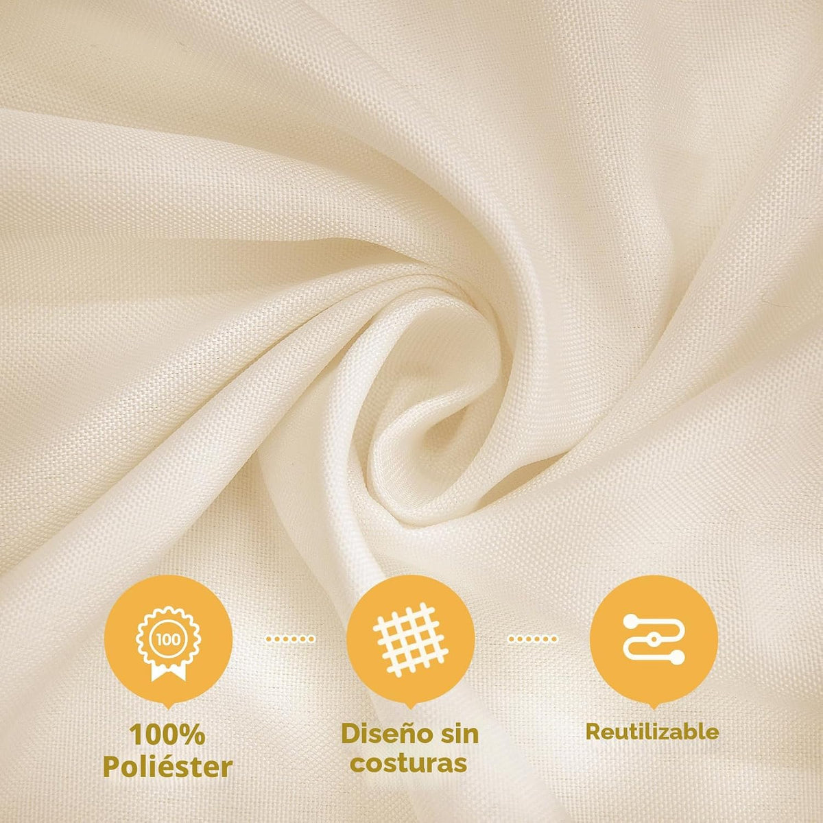 BRILLMAX - Paquete de 6 manteles color beige de 60 x 102 pulgadas p...