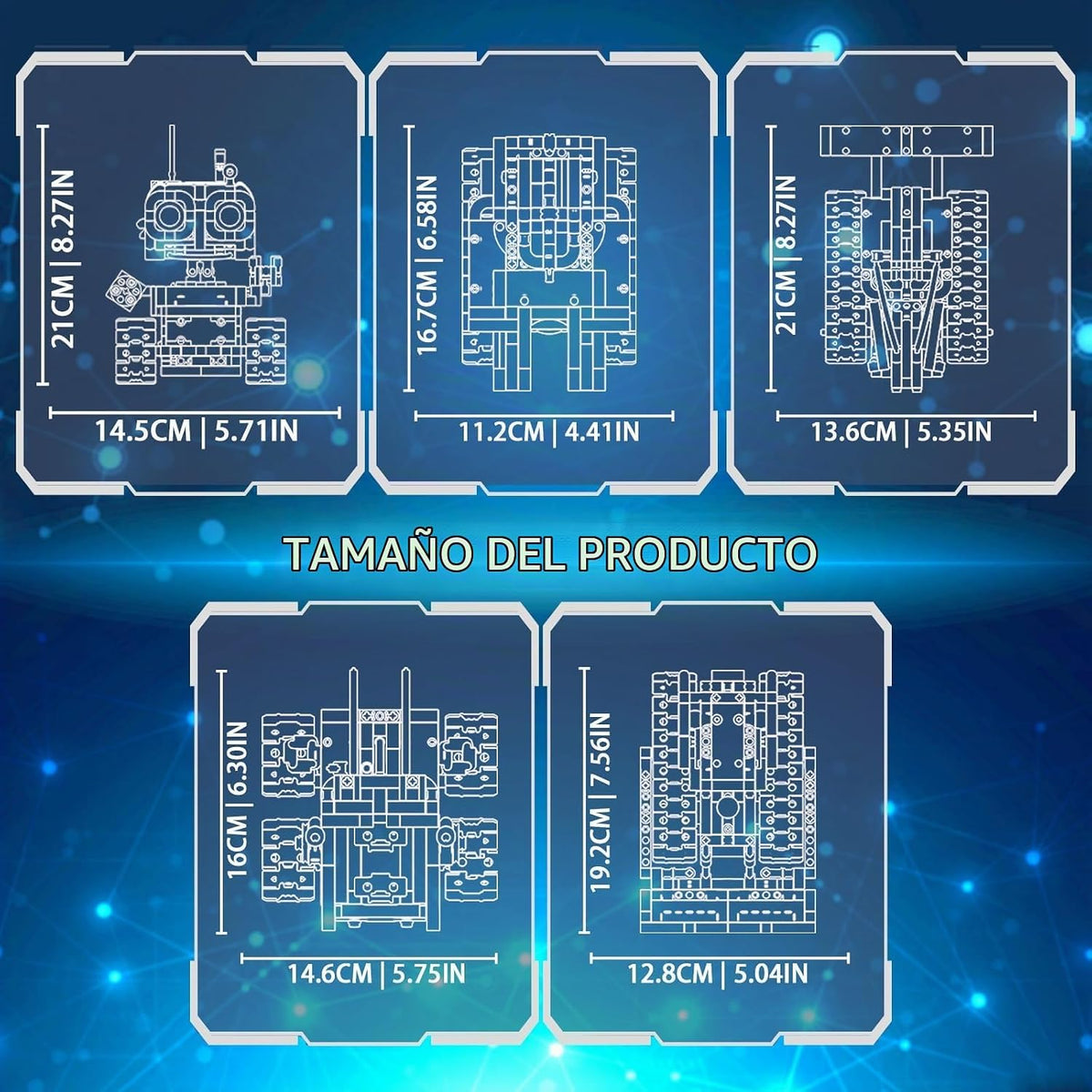 Demkia Kit de Construcción de Robot STEM 5 en 1, 560 PIEZAS APP\/Co...