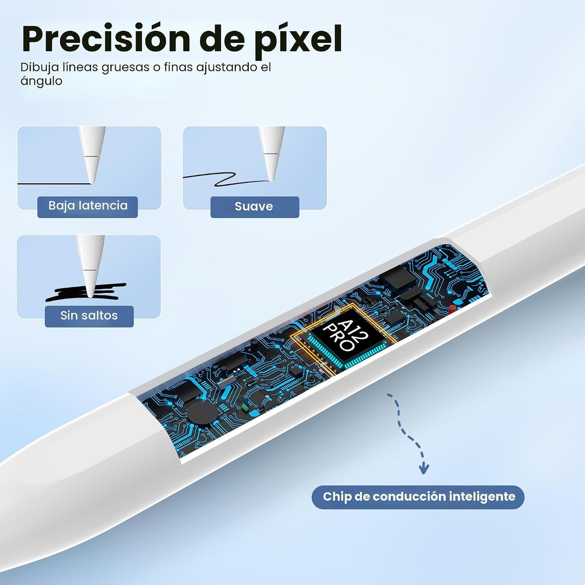Lápiz para Apple iPad A16 10ª Generación, Lápiz capacitivo de carga...